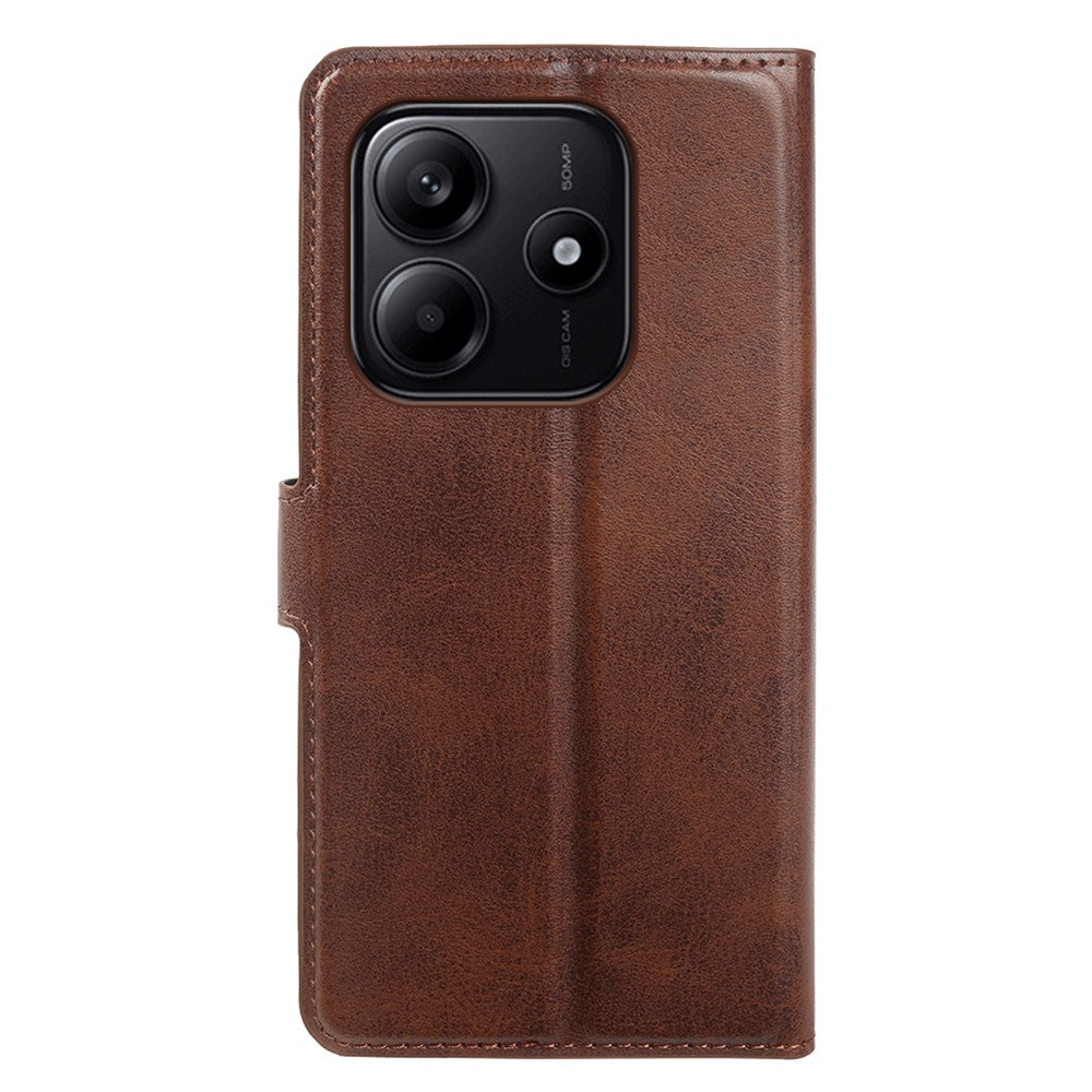 For Xiaomi Redmi Note 14 5G Case Stand Wallet Calf Texture PU Leather Flip Phone Cover