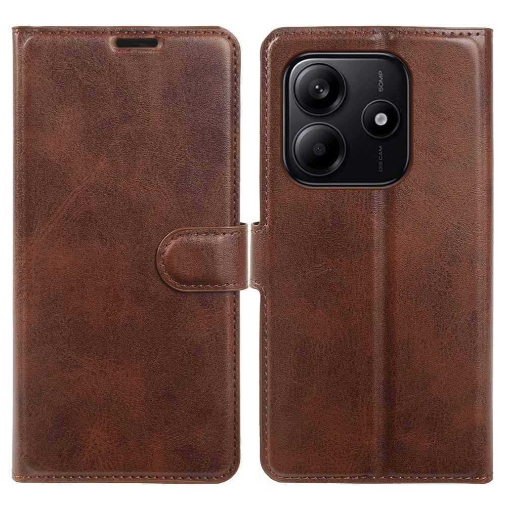 For Xiaomi Redmi Note 14 5G Case Stand Wallet Calf Texture PU Leather Flip Phone Cover