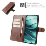 For Xiaomi Redmi Note 14 5G Case Stand Wallet Calf Texture PU Leather Flip Phone Cover