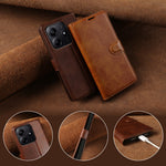 For Xiaomi Redmi Note 14 5G Case Stand Wallet Calf Texture PU Leather Flip Phone Cover