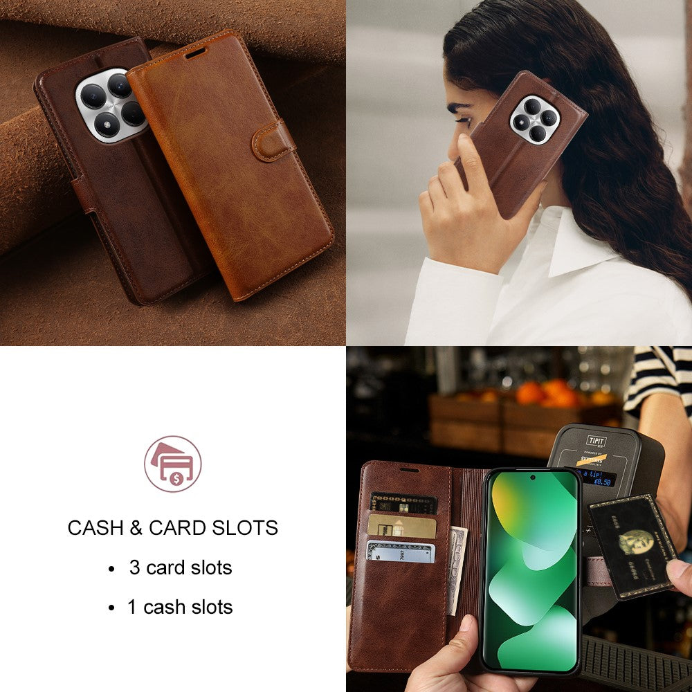 For Xiaomi  Redmi Note 15 5G (Global)  /  15 4G (Global) Case Stand Wallet Calf Texture PU Leather Flip Phone Cover