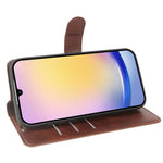 For Samsung Galaxy A25 5G (Global) (161mm) Case Stand Wallet Calf Texture PU Leather Flip Phone Cover