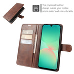 For Samsung Galaxy A26 5G Case Stand Wallet Calf Texture PU Leather Flip Phone Cover