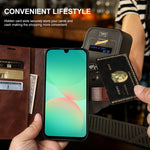 For Samsung Galaxy A26 5G Case Stand Wallet Calf Texture PU Leather Flip Phone Cover