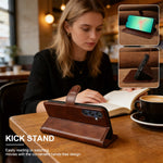 For Samsung Galaxy A26 5G Case Stand Wallet Calf Texture PU Leather Flip Phone Cover