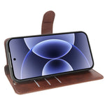 For Xiaomi 17 Case Stand Wallet Calf Texture PU Leather Flip Phone Cover