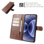For Xiaomi 17 Case Stand Wallet Calf Texture PU Leather Flip Phone Cover