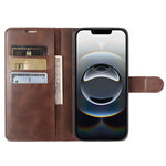 Til iPhone 17e / 16e Etui Stativ Pung Kalvelæder PU Læder Flip Telefoncover