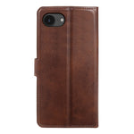 Til iPhone 17e / 16e Etui Stativ Pung Kalvelæder PU Læder Flip Telefoncover