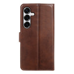 For Samsung Galaxy S25 Case Stand Wallet Calf Texture PU Leather Flip Phone Cover