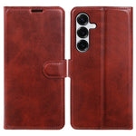 For Samsung Galaxy S25 Case Stand Wallet Calf Texture PU Leather Flip Phone Cover