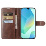 Til Samsung Galaxy A16 4G / A16 5G etui med stativ, pung, PU-læder flip cover med kalvetekstur
