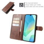 Til Samsung Galaxy A16 4G / A16 5G etui med stativ, pung, PU-læder flip cover med kalvetekstur