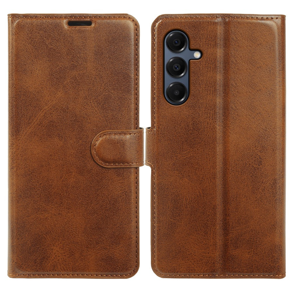 Til Samsung Galaxy A16 4G / A16 5G etui med stativ, pung, PU-læder flip cover med kalvetekstur