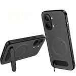WANLONFENG-magnetcover til Xiaomi Redmi Turbo 5 Max 5G i QT-serien, kulfiberstruktur, PC- og TPU-mobilcover med støtte