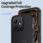 WANLONFENG For Honor X8d 4G QT Series Magnetic Case Kickstand Carbon Fiber Texture PC TPU Phone Cover