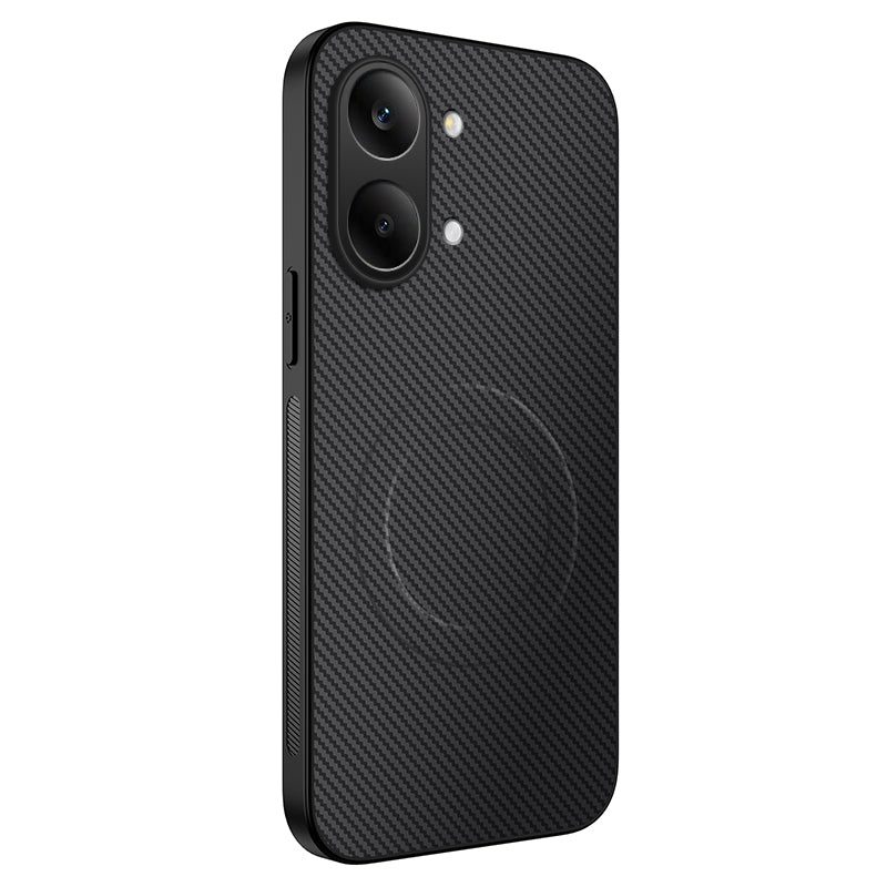 WANLONFENG För Xiaomi Redmi Poco X8 Pro Max 5G / Turbo 5 Max 5G TQ-serien Magnetiskt skal Kolfiberstruktur PC TPU mobilskal