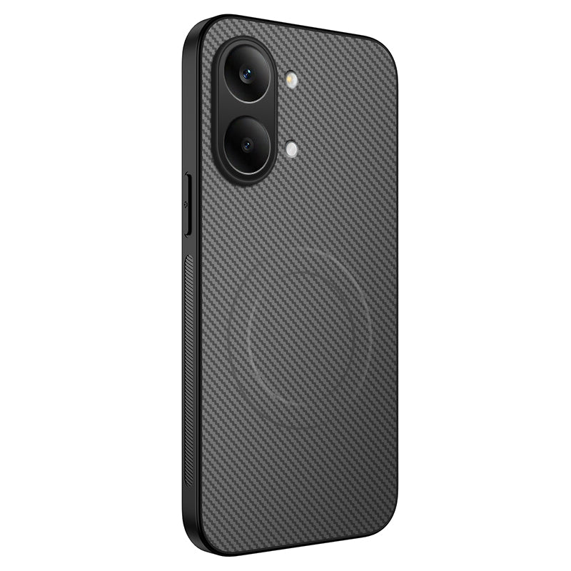 WANLONFENG För Xiaomi Redmi Poco X8 Pro Max 5G / Turbo 5 Max 5G TQ-serien Magnetiskt skal Kolfiberstruktur PC TPU mobilskal