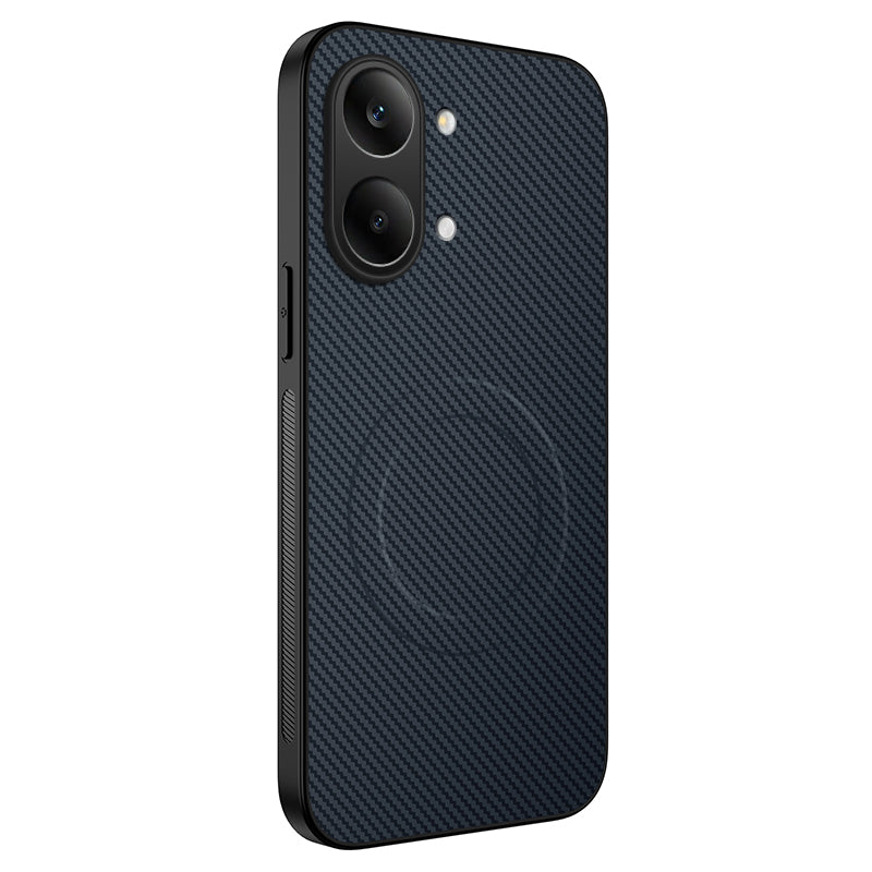 WANLONFENG För Xiaomi Redmi Poco X8 Pro Max 5G / Turbo 5 Max 5G TQ-serien Magnetiskt skal Kolfiberstruktur PC TPU mobilskal