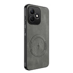 WANLONFENG For Honor X8d 4G  SD1 Series Magnetic Case Nappa Texture PC TPU Phone Cover