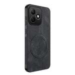 WANLONFENG For Honor X8d 4G  SD1 Series Magnetic Case Nappa Texture PC TPU Phone Cover