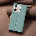 BINFEN COLOR For Honor 600 Lite 5G  Leather Case Splicing Color RFID Blocking Wallet Stand Phone Cover