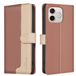 BINFEN COLOR For Honor 600 Lite 5G  Leather Case Splicing Color RFID Blocking Wallet Stand Phone Cover