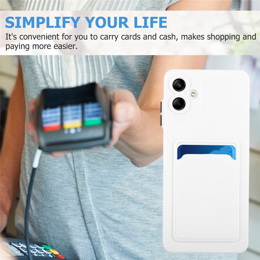 For Samsung Galaxy A08 4G / A07 5G / A07 4G Case Flexible TPU Phone Cover with Back Card Slot