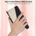 Wallet Case for Xiaomi Poco X7 Pro 5G / Redmi Turbo 4 5G Triangular Splicing Zipper Leather Flip Cover with Wrist Strap
