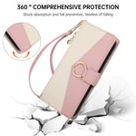 Wallet Case for Xiaomi Redmi Turbo 4 Pro 5G / Poco F7 5G Triangular Splicing Zipper Leather Flip Cover with Wrist Strap