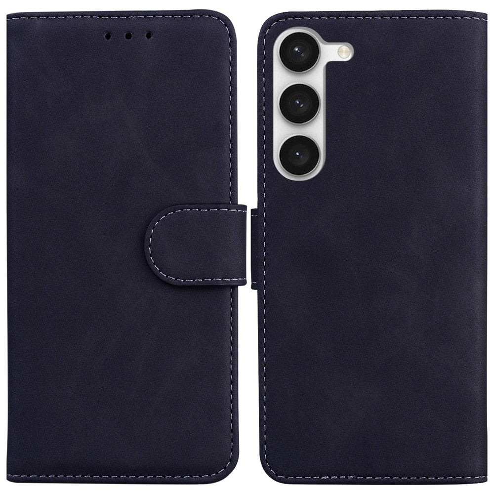 Samsung Galaxy S23 Enfärgat Flipfodral i PU-läder Plånboksfodral Magnetiskt Stängningsfodral Stötsäkert Skyddande mobilfodral