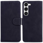 For Samsung Galaxy S23 Solid Color Flip PU Leather Case Wallet Style Magnetic Closure Stand Shockproof Protective Phone Cover