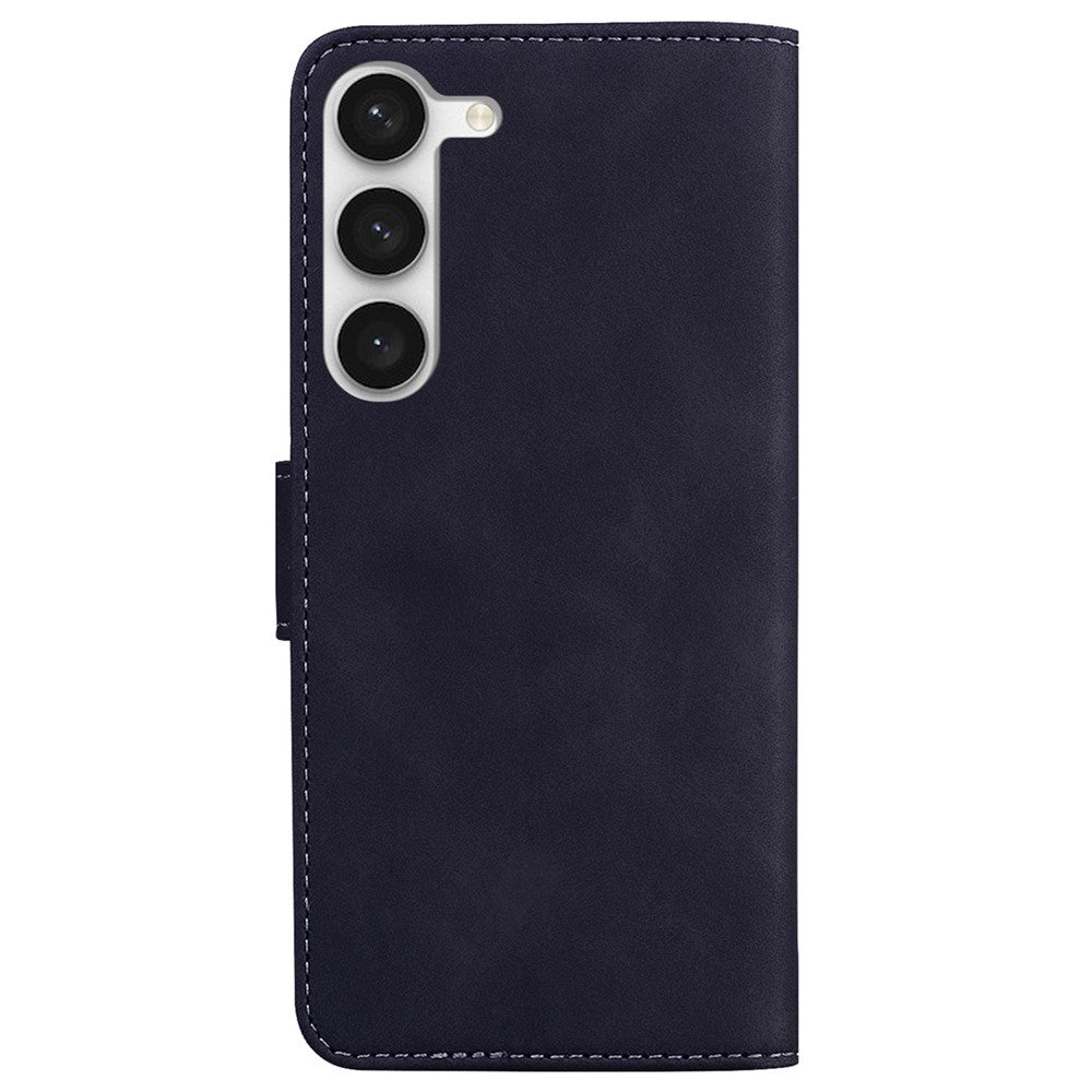 For Samsung Galaxy S23 Solid Color Flip PU Leather Case Wallet Style Magnetic Closure Stand Shockproof Protective Phone Cover