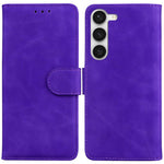 For Samsung Galaxy S23 Solid Color Flip PU Leather Case Wallet Style Magnetic Closure Stand Shockproof Protective Phone Cover