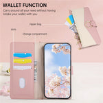 Wallet Case for Honor X9b 5G / Magic6 Lite 5G / X50 5G Triangular Splicing Zipper Leather Flip Cover with Wrist Strap