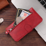 For Honor X8d 4G PU Leather Cases with Zipper Pocket Wallet Phone Cover Stand