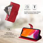 For Honor X8d 4G PU Leather Cases with Zipper Pocket Wallet Phone Cover Stand