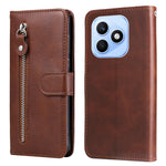 For Honor X8d 4G PU Leather Cases with Zipper Pocket Wallet Phone Cover Stand