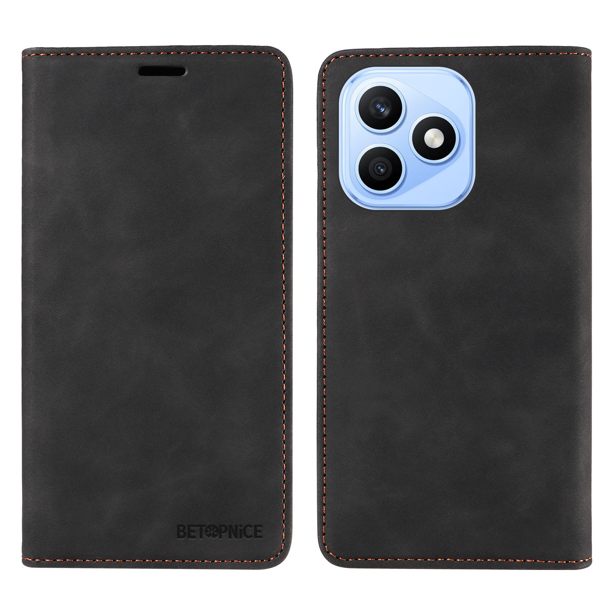 BETOPNICE For Honor X8d 4G Case  Magnetic Closure RFID Blocking Wallet Stand Leather Phone Cover