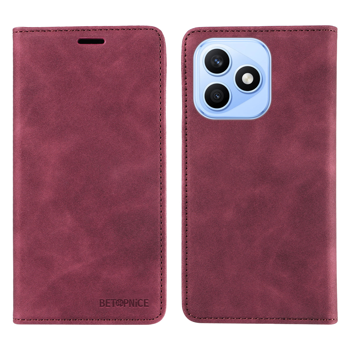 BETOPNICE For Honor X8d 4G Case  Magnetic Closure RFID Blocking Wallet Stand Leather Phone Cover