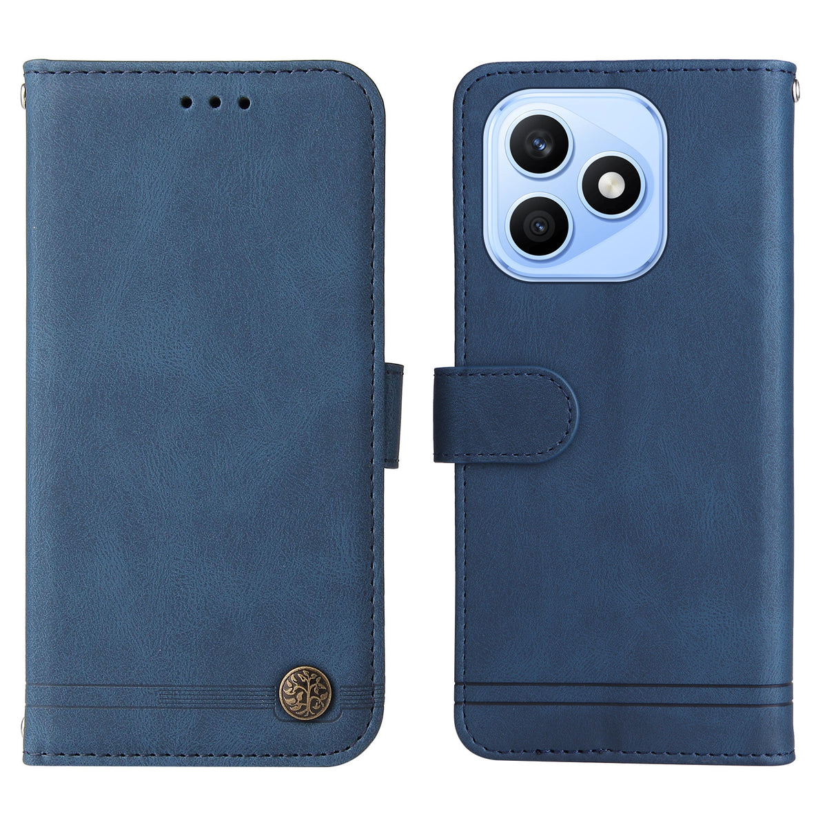 For Honor X8d 4G Leather Wallet Cases Skin Touch Phone Cover Stand with Strap