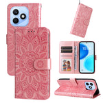 For Honor X8d 4G Case Sunflower Imprint Leather Wallet Phone Cover