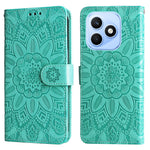 For Honor X8d 4G Case Sunflower Imprint Leather Wallet Phone Cover