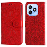 For Honor X8d 4G Case Sunflower Imprint Leather Wallet Phone Cover