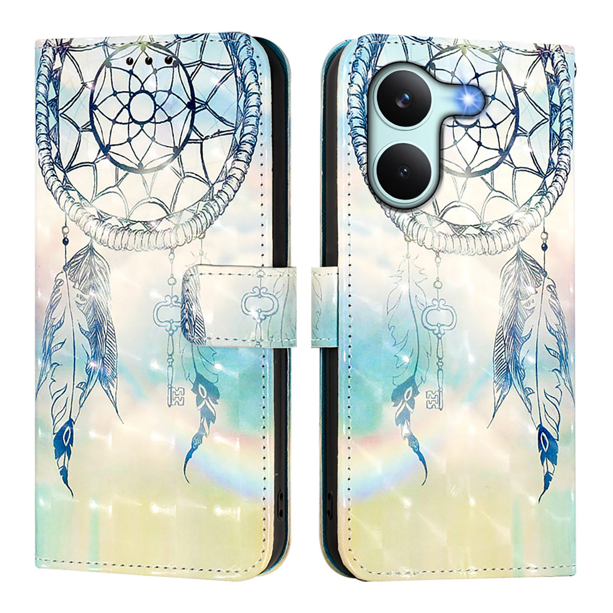Xiaomi Poco X8 Pro 5G / Xiaomi Redmi Turbo 5 5G Läderfodral Mönstertryck Plånboksfodral Mobilskal med Rem