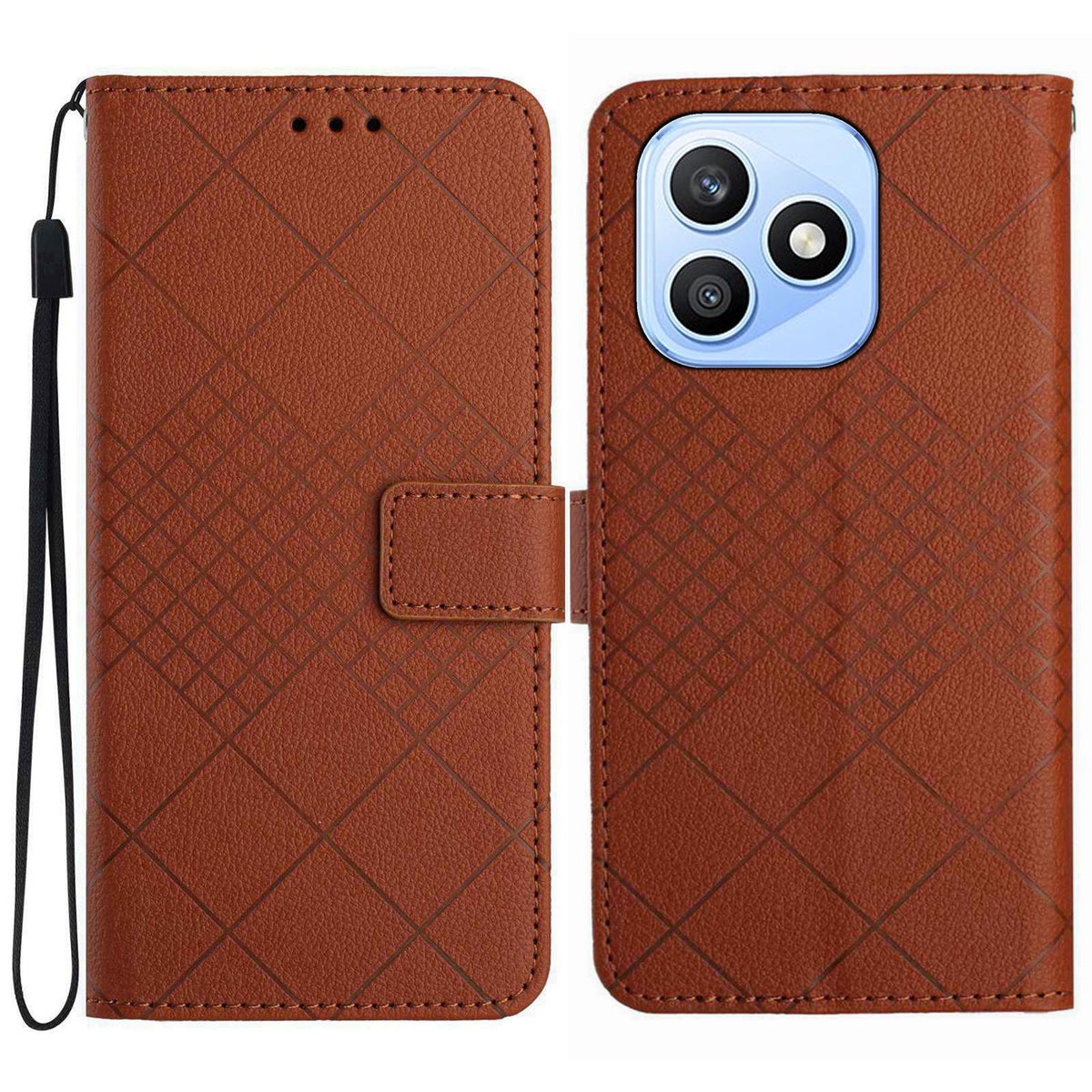 For Honor X8d 4G Etui Pung Præget PU Læder Flip Folio Telefon Cover