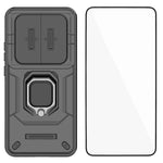 WANLONFENG-cover til Honor X70 5G / Honor X9d 5G / Honor Magic8 Lite 5G, ZDX-serien, PC-TPU-stativcover med linsebeskyttelse + hærdet glas