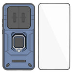 WANLONFENG-cover til Honor X70 5G / Honor X9d 5G / Honor Magic8 Lite 5G, ZDX-serien, PC-TPU-stativcover med linsebeskyttelse + hærdet glas