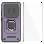 WANLONFENG-cover til Honor X70 5G / Honor X9d 5G / Honor Magic8 Lite 5G, ZDX-serien, PC-TPU-stativcover med linsebeskyttelse + hærdet glas