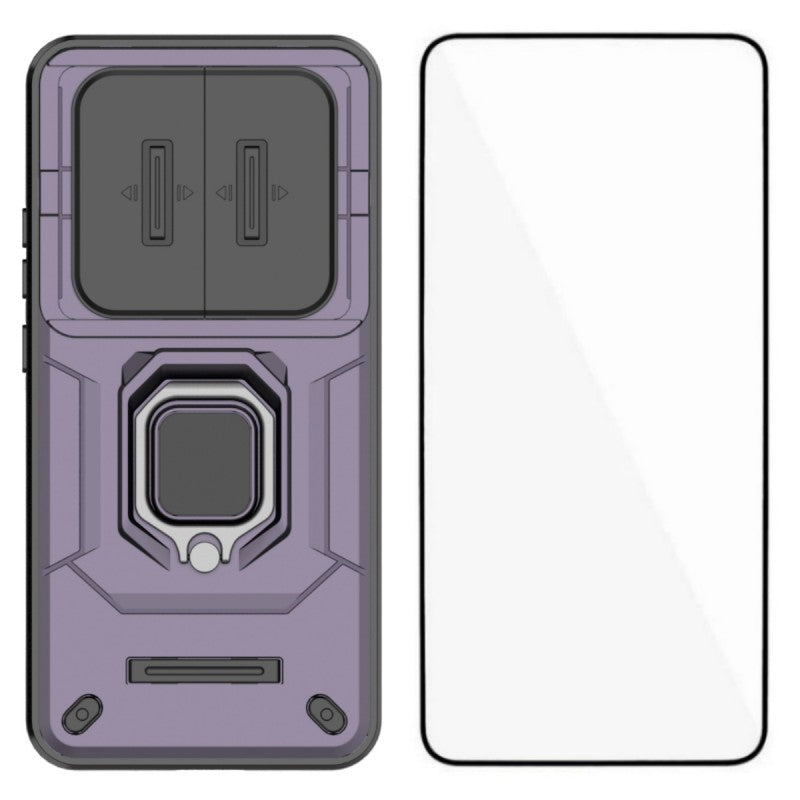 WANLONFENG-cover til Honor X70 5G / Honor X9d 5G / Honor Magic8 Lite 5G, ZDX-serien, PC-TPU-stativcover med linsebeskyttelse + hærdet glas
